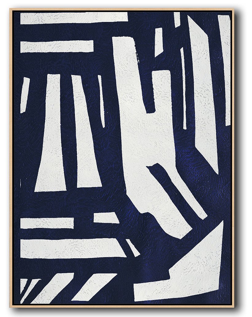 Navy Blue Minimalist Art #NV297B - Click Image to Close